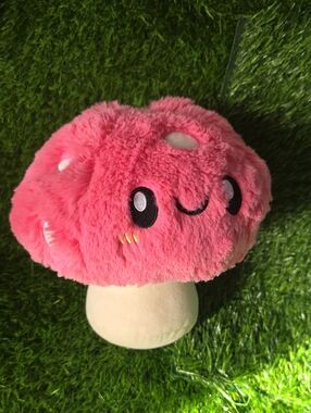 Pink Squishable Mushroom Plush 10"